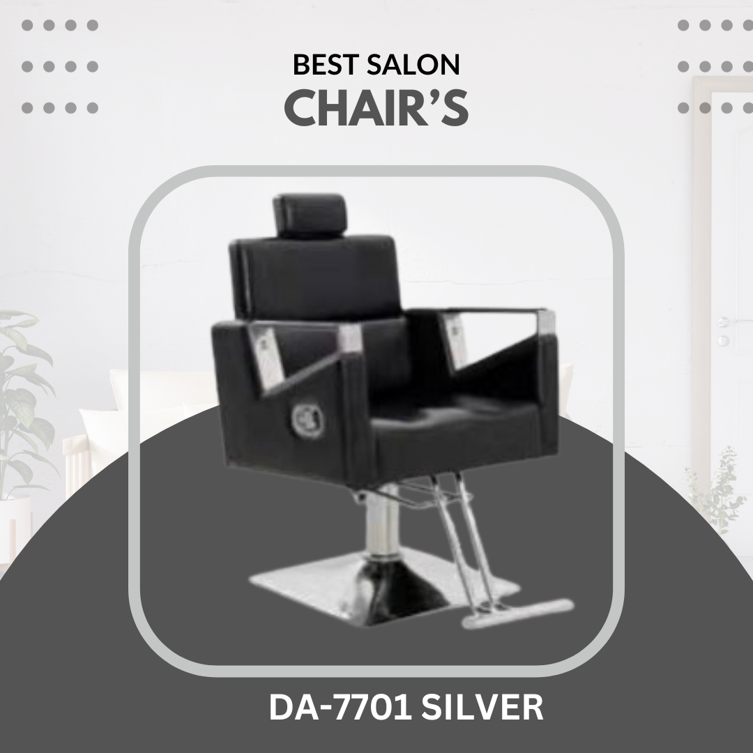 BARBER SALON CHAIR  [DA-7701] SILVER